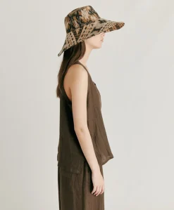 Donne Momonì T-Shirts E Top-Top Mola In Lino - Army