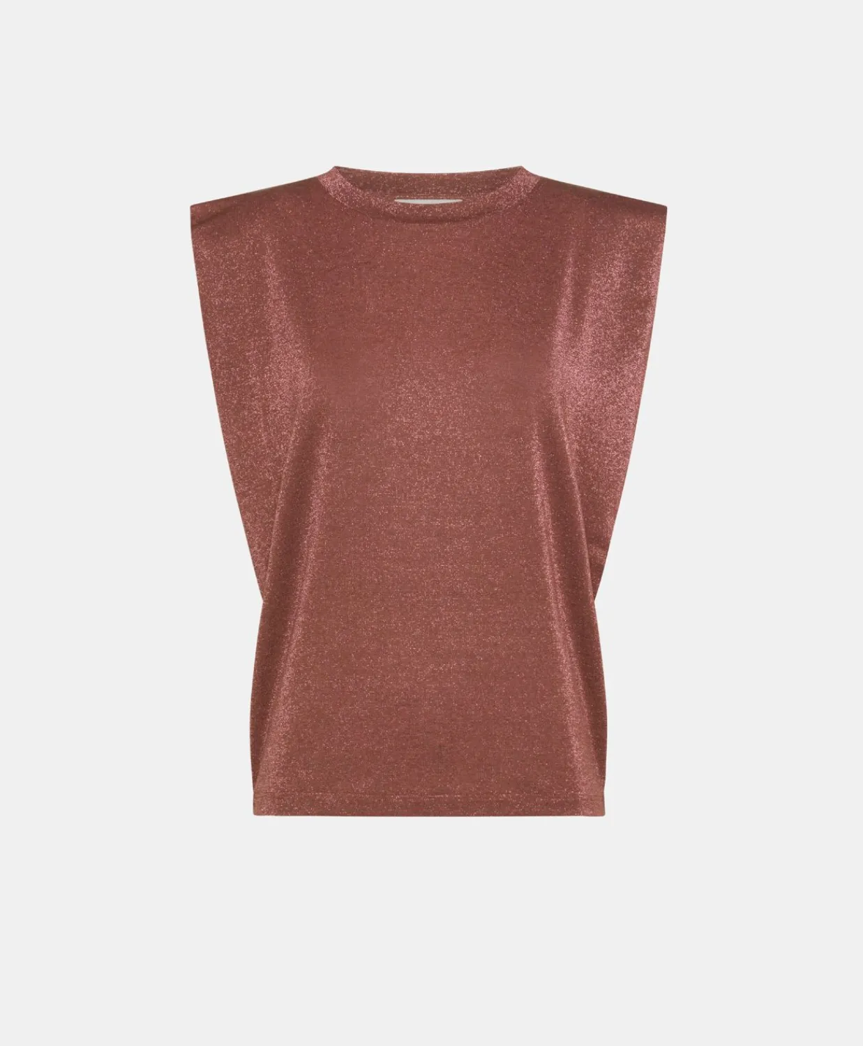 Donne Momonì T-Shirts E Top-Tshirt Enna In Jersey Lurex - Terracotta