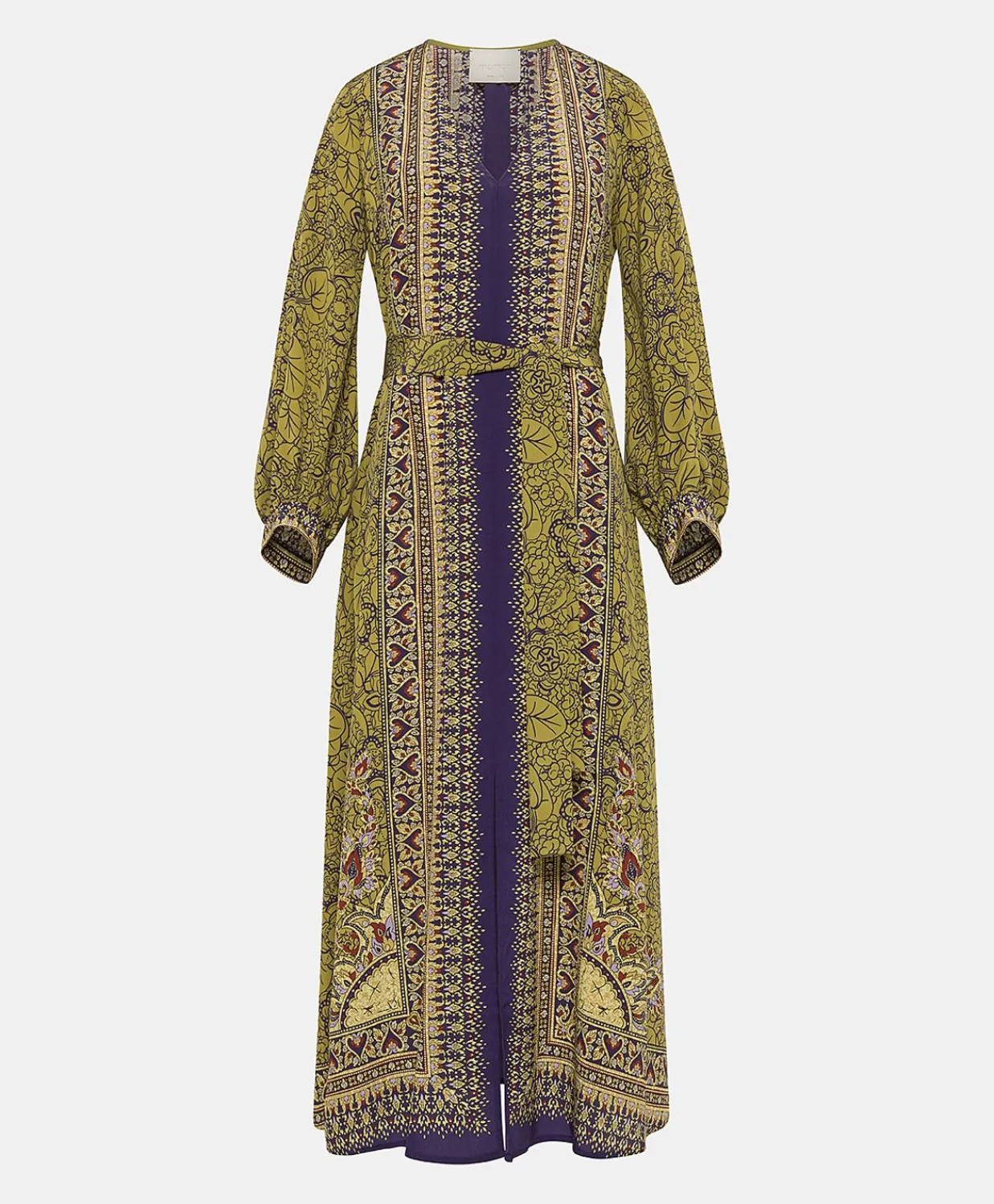 Donne Momonì Vestiti-Vestito Adelma In Crepe De Chine - Blu Multicolor