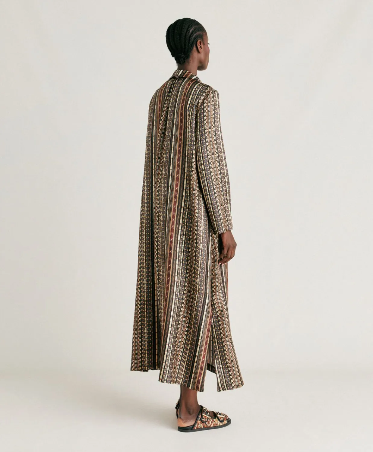 Donne Momonì Vestiti-Vestito Aligusta In Twill Di Seta - Nero Multicolor