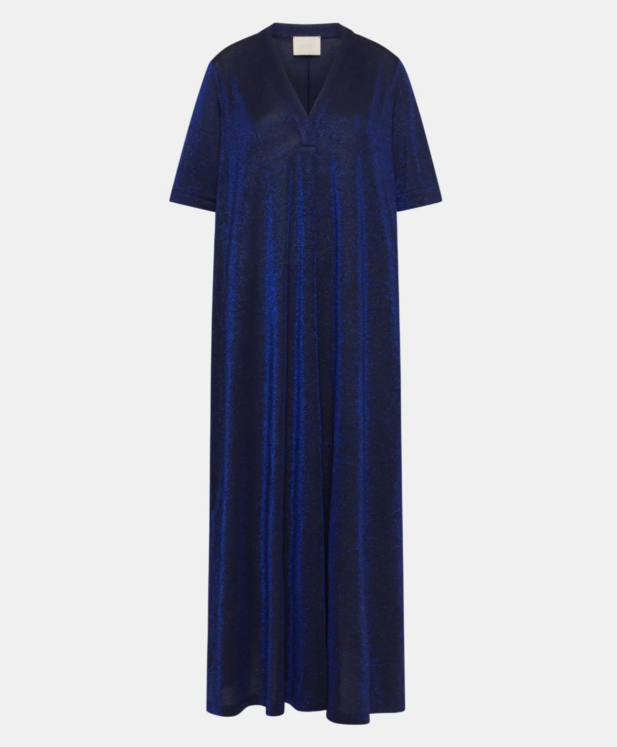 Donne Momonì Vestiti-Vestito Altamura In Jersey Lurex - Bluette