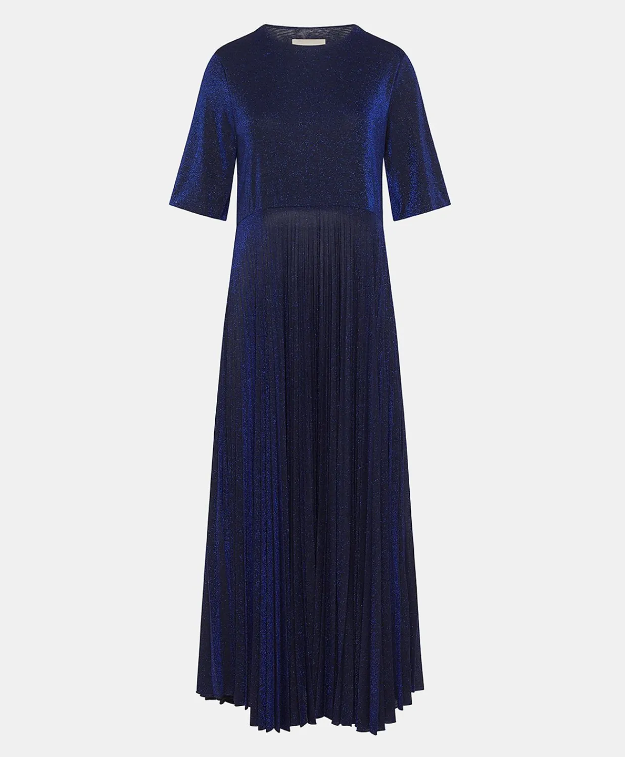 Donne Momonì Vestiti-Vestito Amalia In Jersey Lurex - Bluette