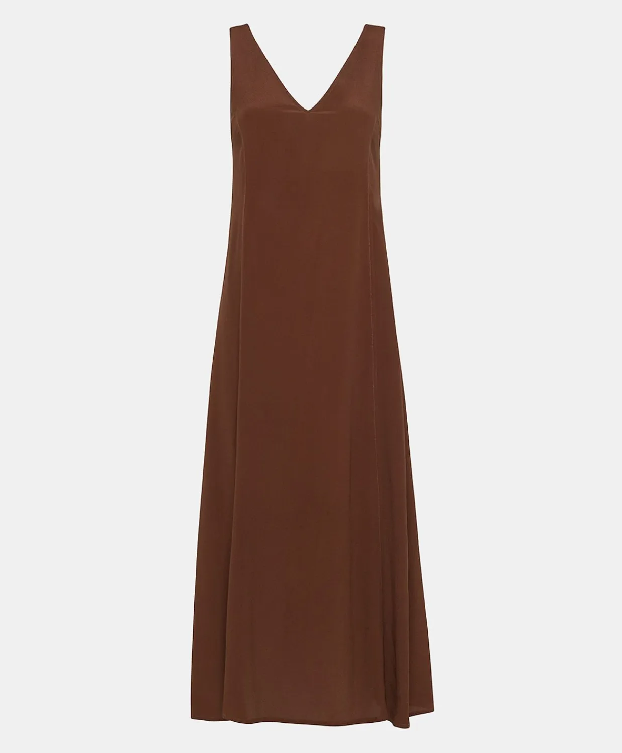 Donne Momonì Vestiti-Vestito Chumba In Acetato Seta - Cioccolato