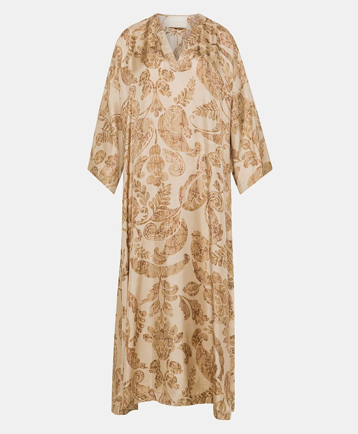 Donne Momonì Vestiti-Vestito Faro In Twill Di Seta - Cipria Multicolor