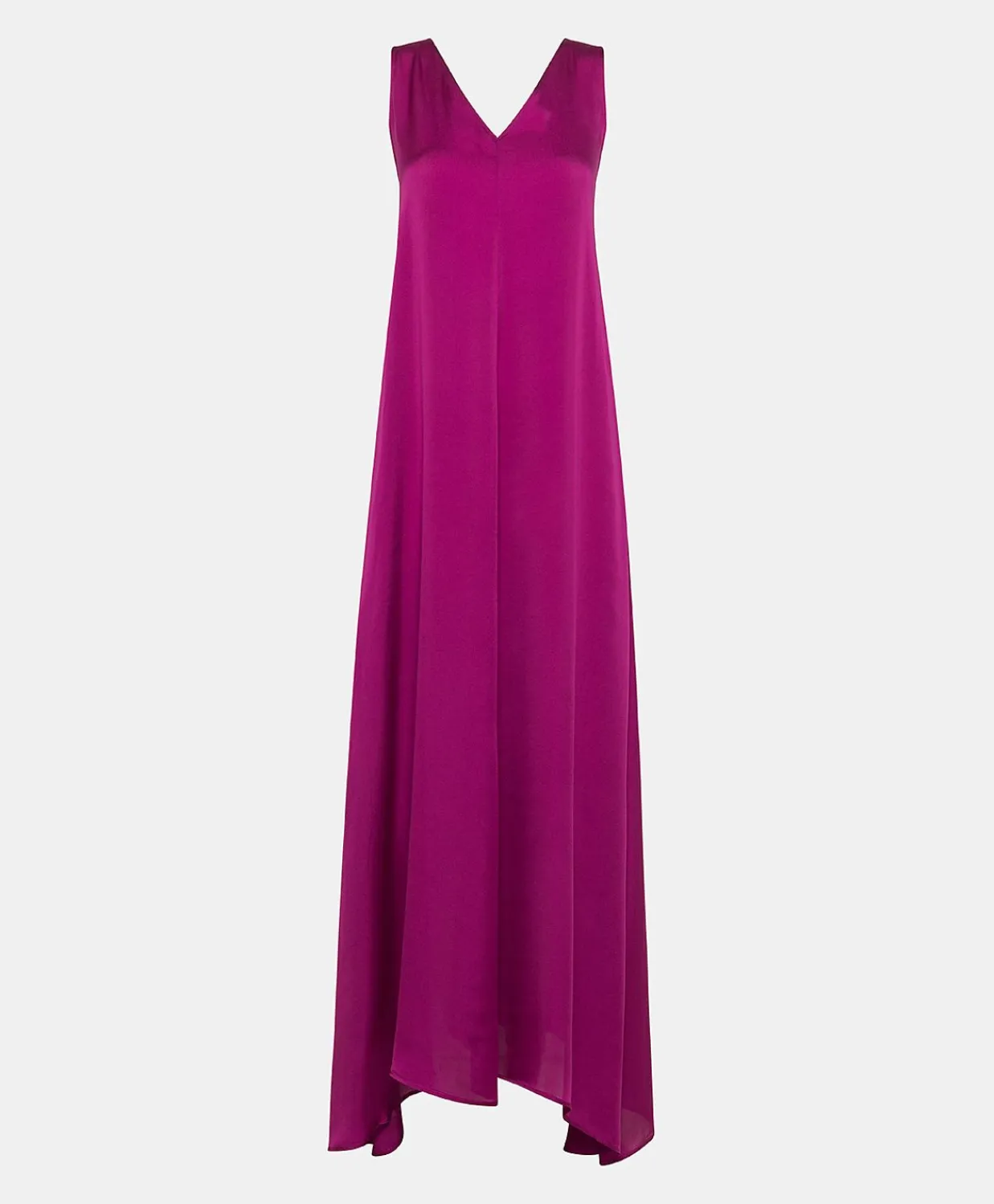 Donne Momonì Vestiti-Vestito Helena In Seta Unita - Ciclamino