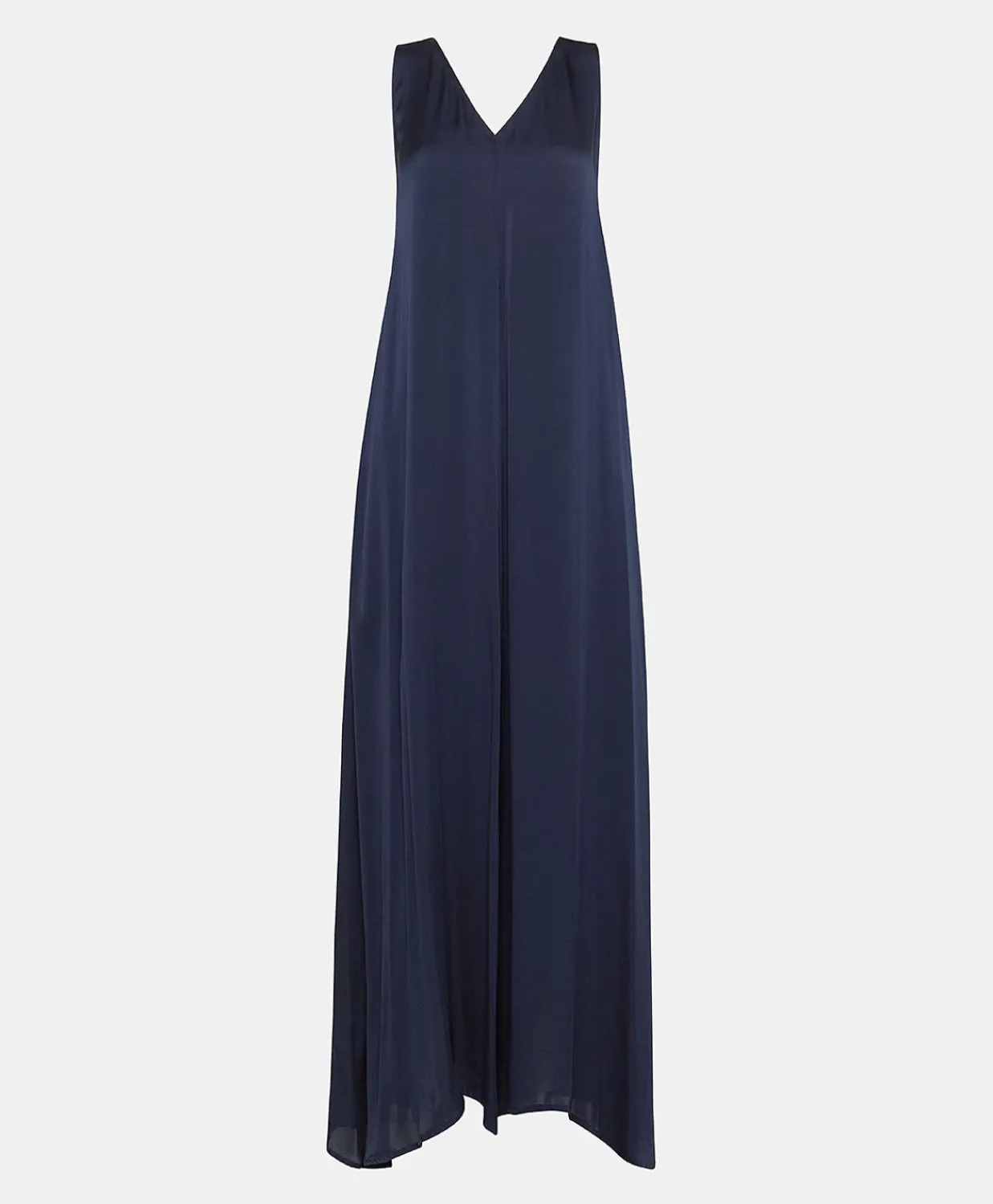 Donne Momonì Vestiti-Vestito Helena In Seta Unita - Blu Notte