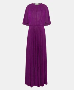 Donne Momonì Vestiti-Vestito Paradisu In Jersey Lurex - Ciclamino