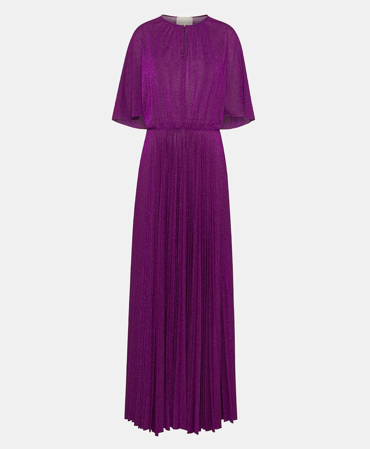 Donne Momonì Vestiti-Vestito Paradisu In Jersey Lurex - Ciclamino