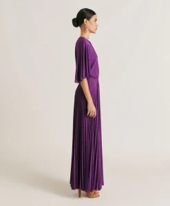 Donne Momonì Vestiti-Vestito Paradisu In Jersey Lurex - Ciclamino