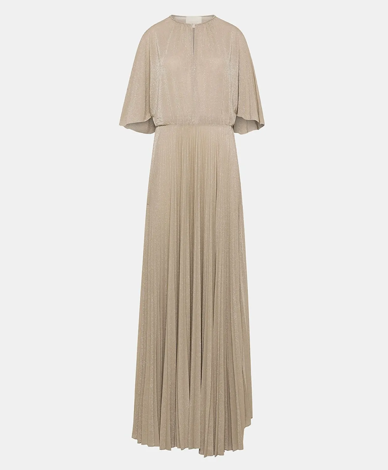 Donne Momonì Vestiti-Vestito Paradisu In Jersey Lurex - Sabbia